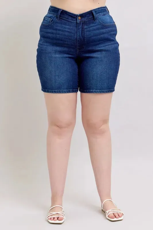 Judy Blue Full Size High Waist V-Front Bermuda