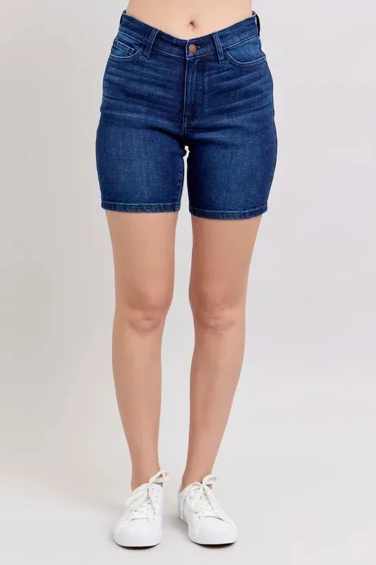 Judy Blue Full Size High Waist V-Front Bermuda