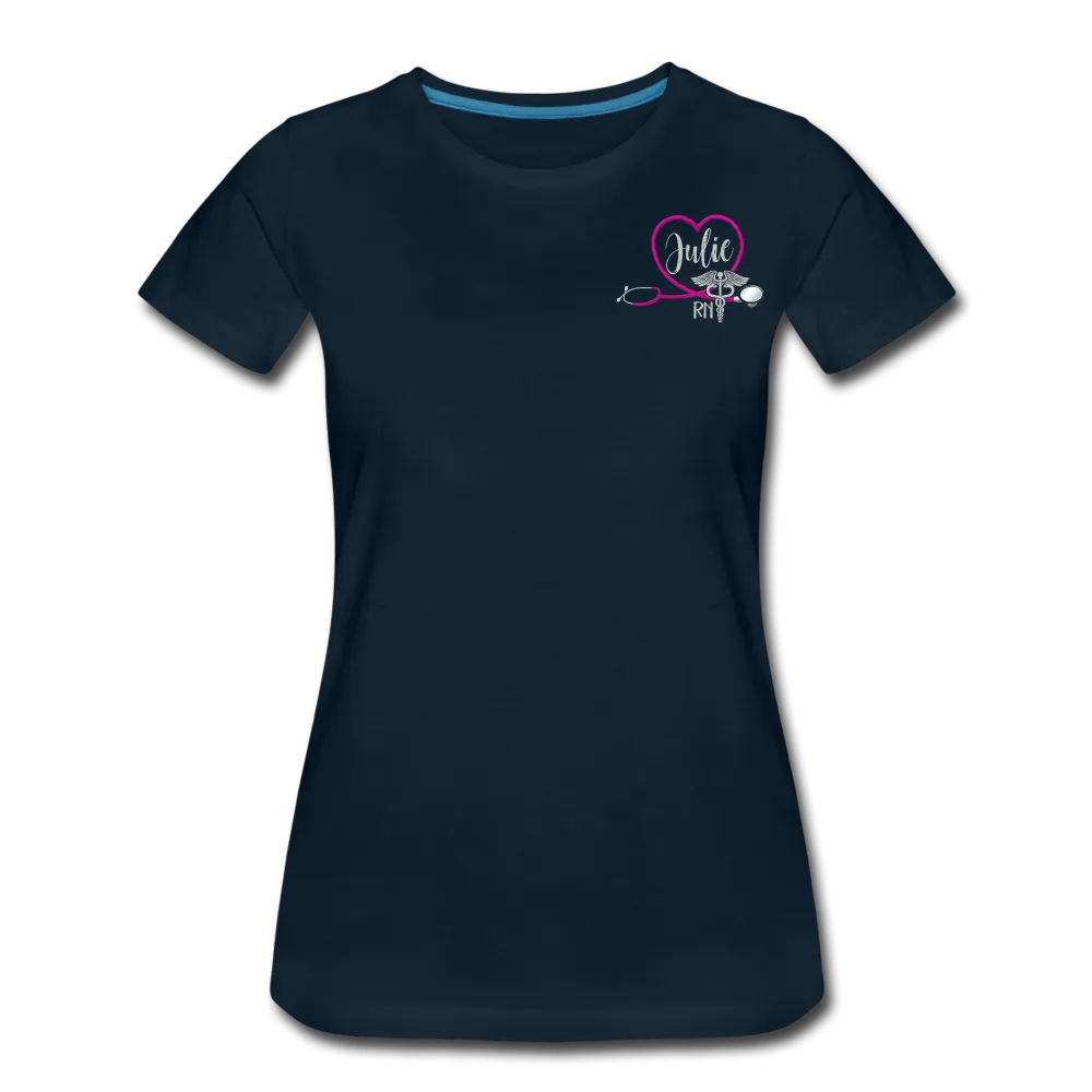 Julie RN ER Nurse Flag Women’s Premium T-Shirt