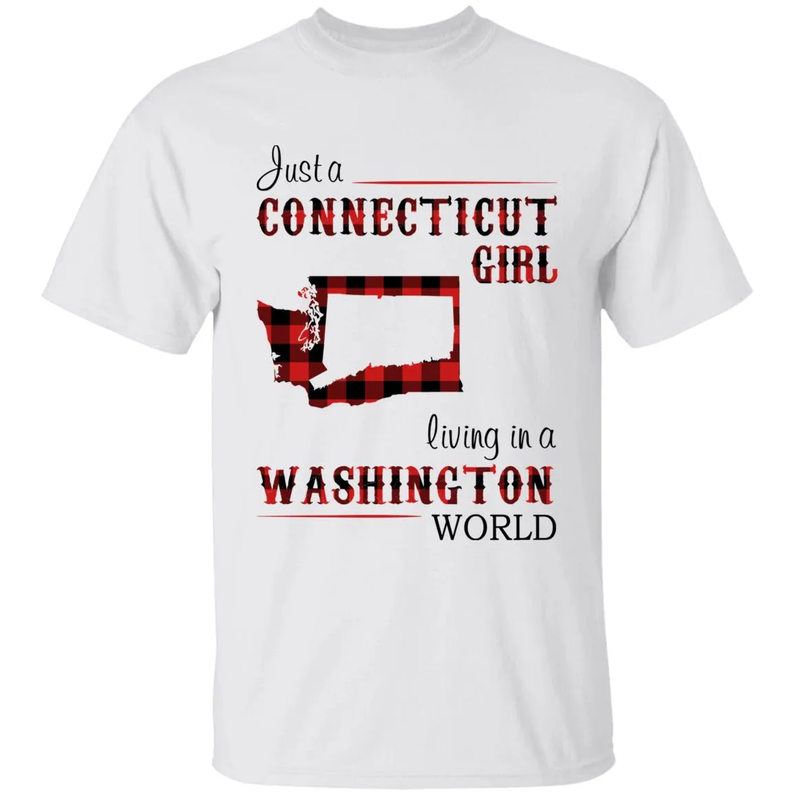 Just A Connecticut Girl Living In A Washington World T-shirt