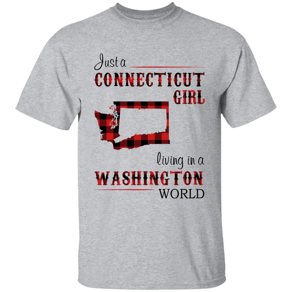 Just A Connecticut Girl Living In A Washington World T-shirt