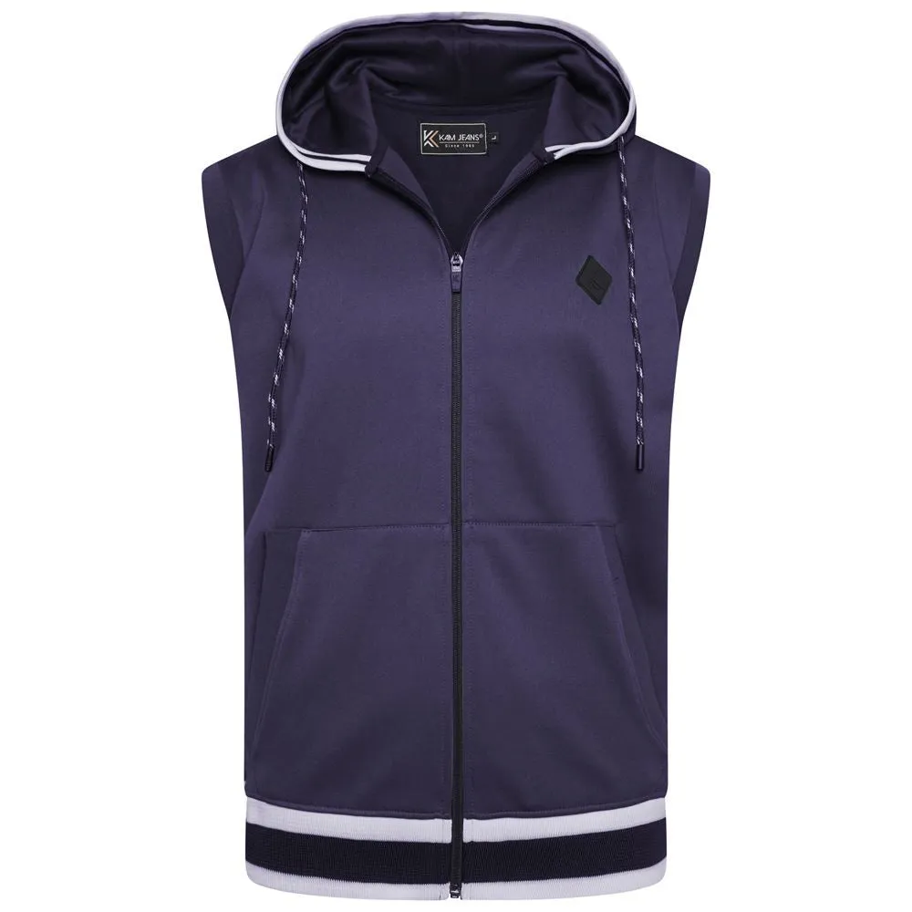 Kam Retro Tracksuit Set Shorts With Gilet For Men in 3 Colours, 2XL-8XL