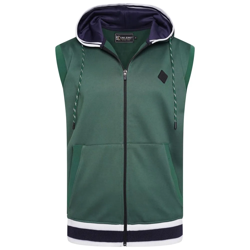 Kam Retro Tracksuit Set Shorts With Gilet For Men in 3 Colours, 2XL-8XL