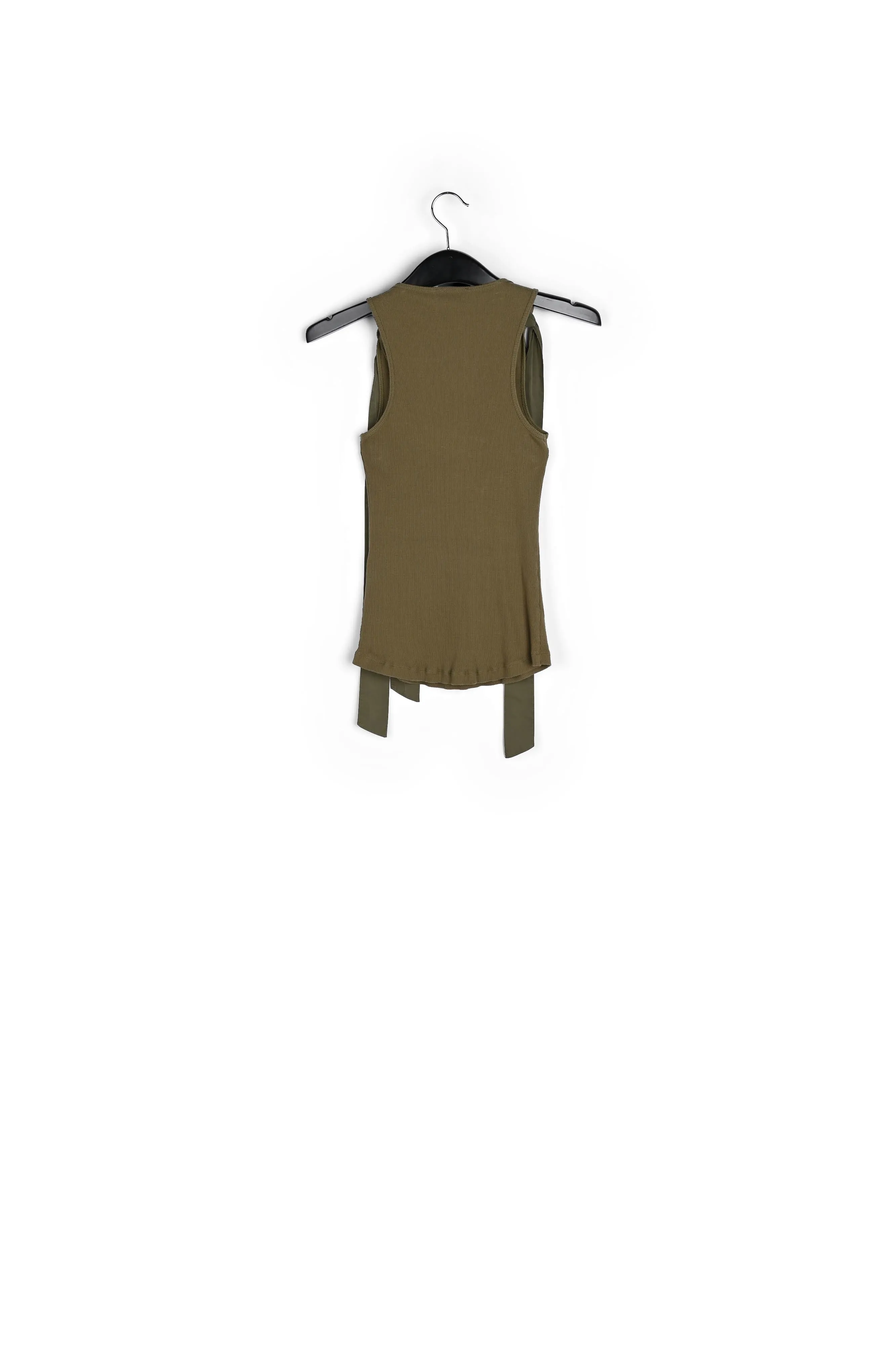 Khaki tank top with bows