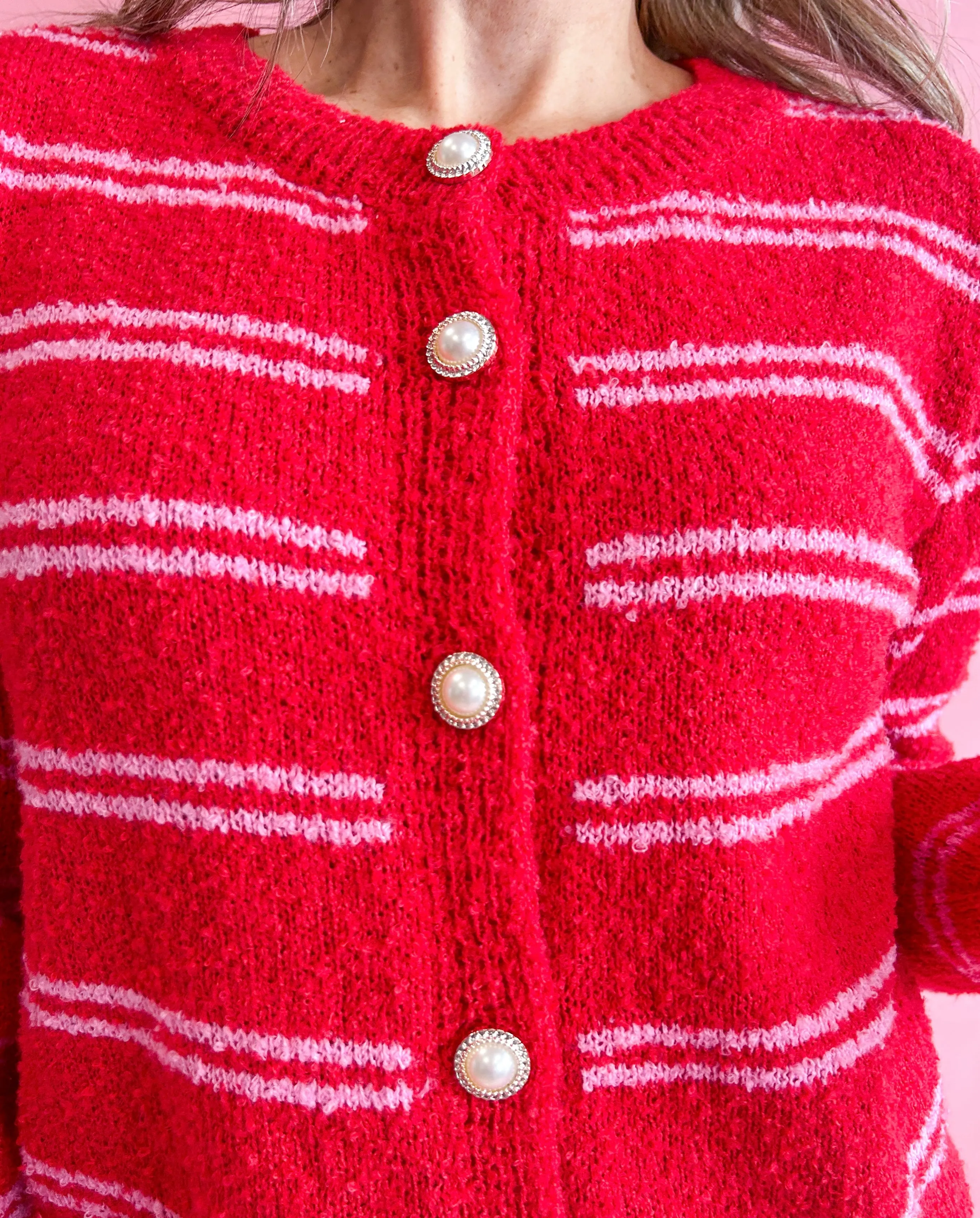 Kiana Striped Button Up Cardigan