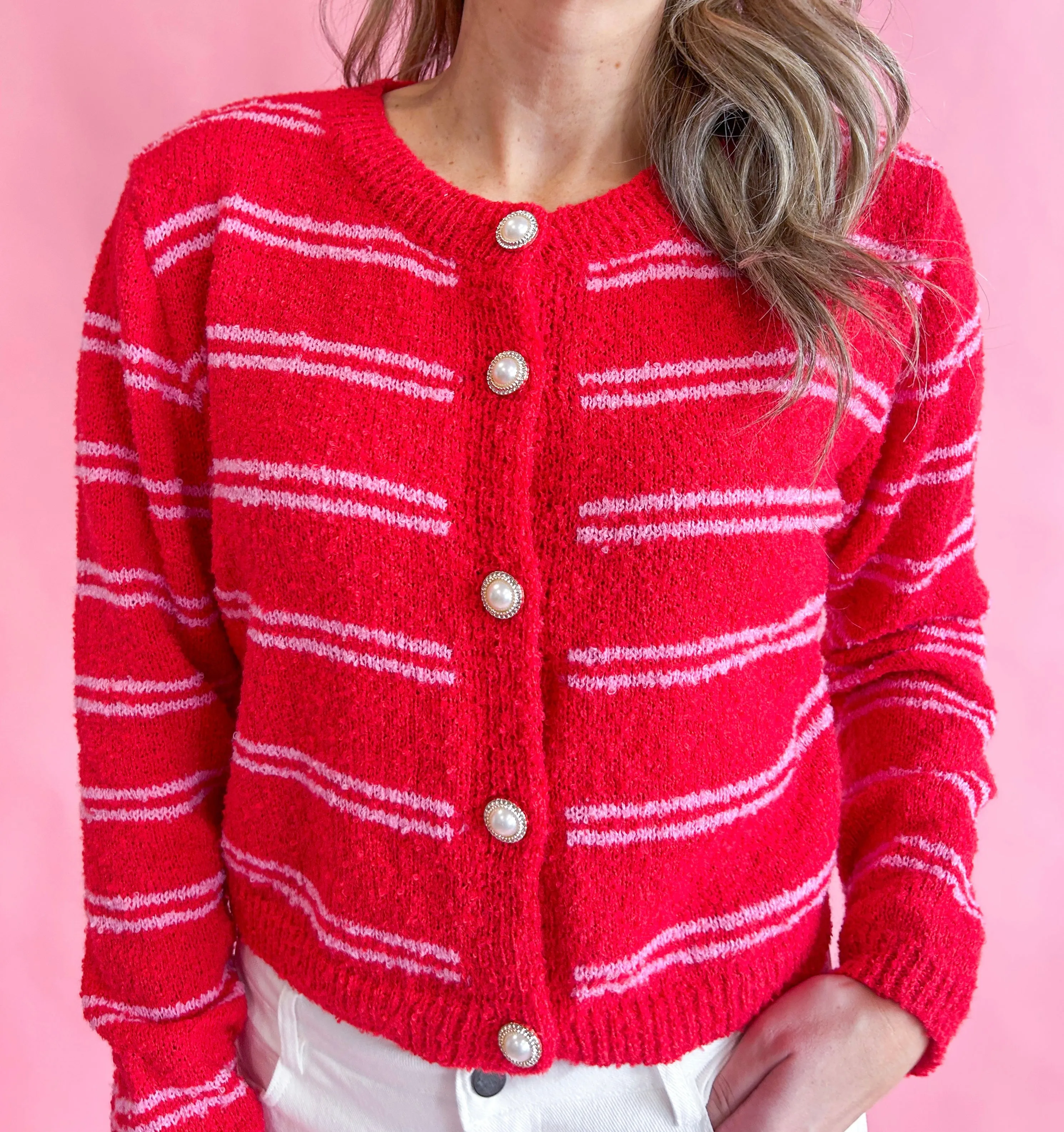 Kiana Striped Button Up Cardigan
