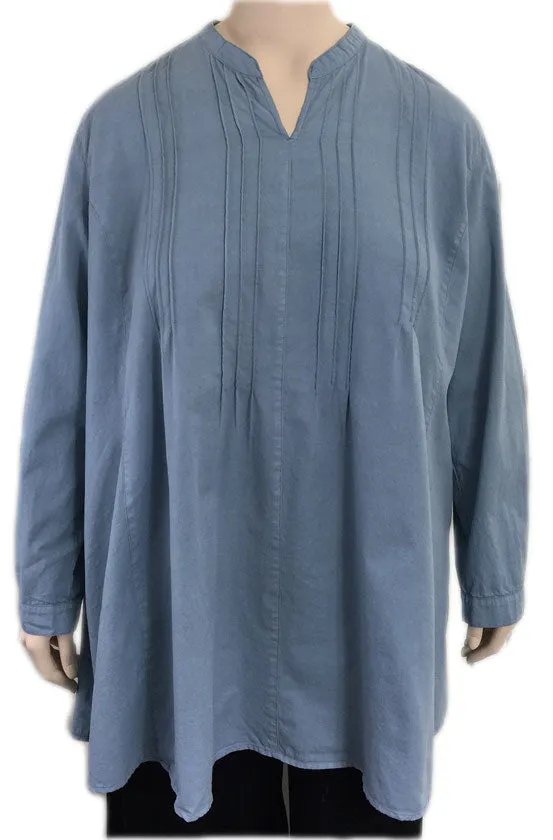 KLEEN Cotton Pintuck Tunic Top