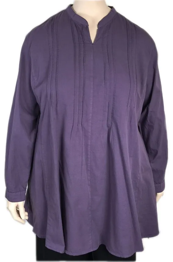 KLEEN Cotton Pintuck Tunic Top