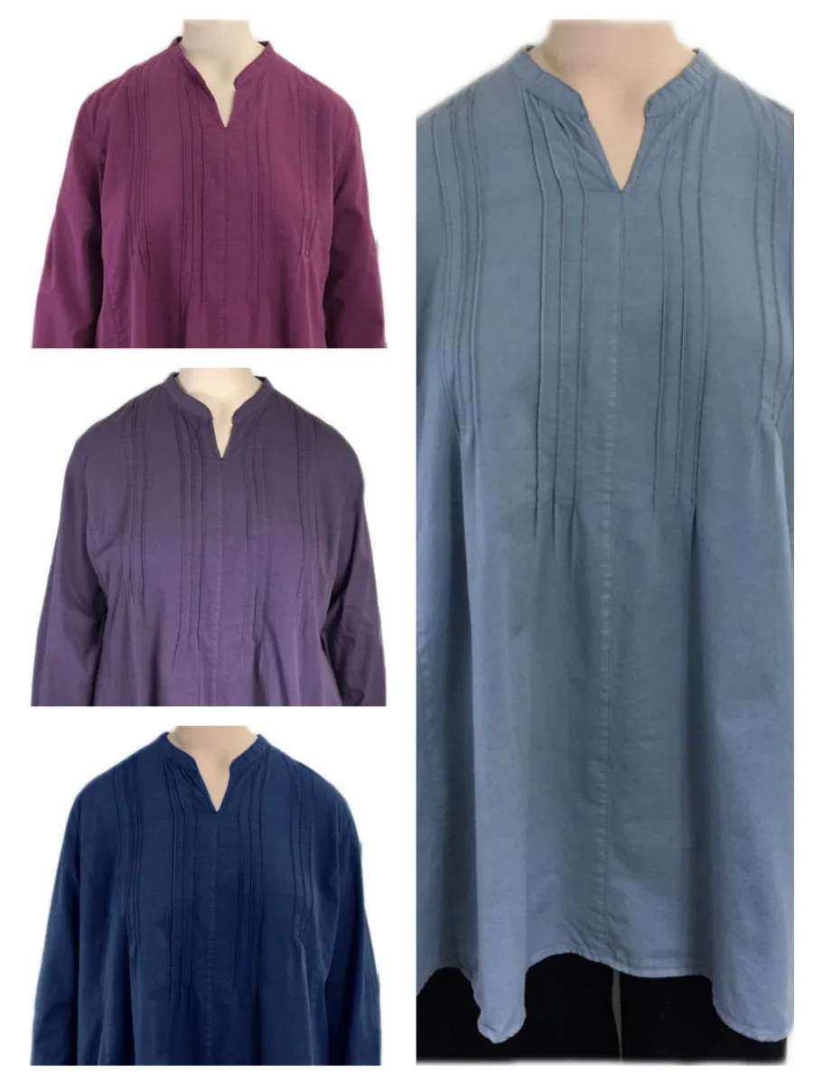 KLEEN Cotton Pintuck Tunic Top