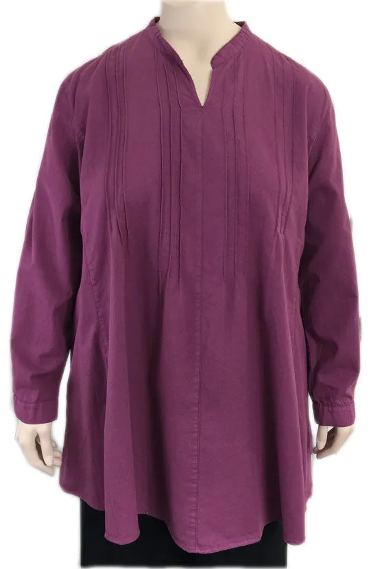 KLEEN Cotton Pintuck Tunic Top