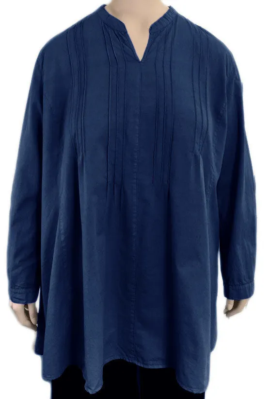 KLEEN Cotton Pintuck Tunic Top