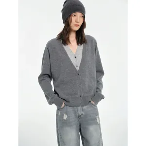 Layered V-Neck Cardigan