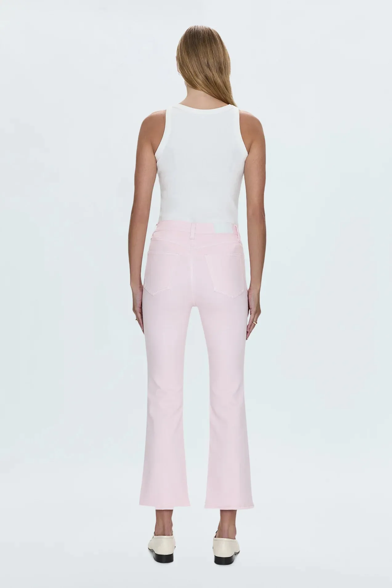 Lennon High Rise Crop Boot in Blush