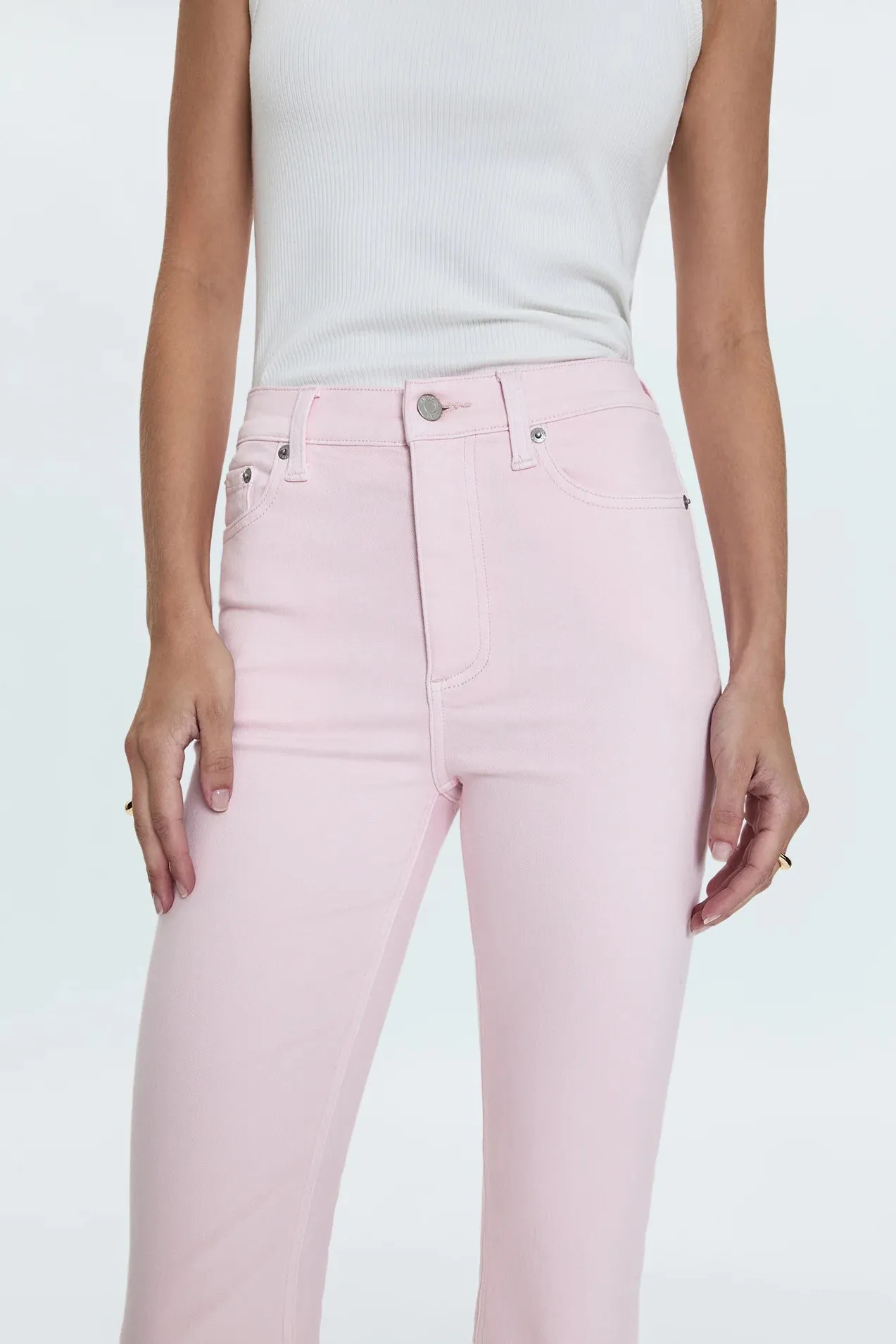 Lennon High Rise Crop Boot in Blush