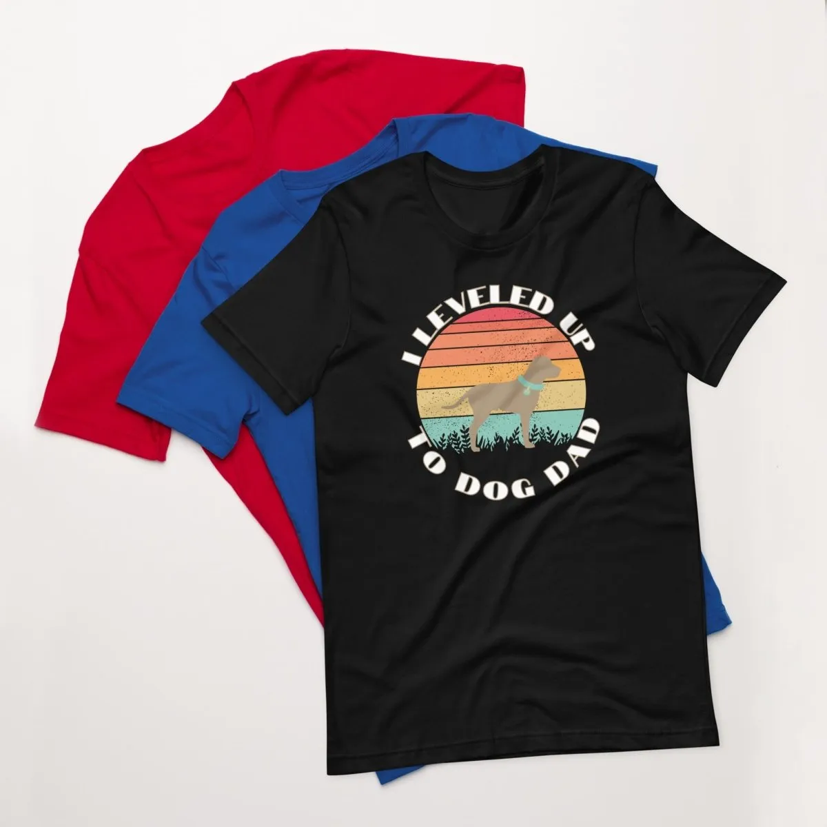Leveled Up Dog Dad T-Shirt