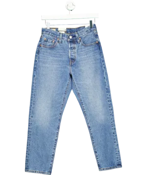 levis Blue 501 Original Cropped Jeans W27