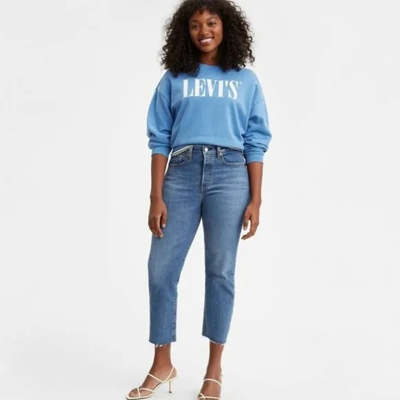 Levi’s Original Wedgie Straight Raw Hem Denim Premium Jeans