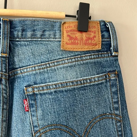 Levi's Wedgie White Oak Cone Denim Blue Denim Jeans Sz 29
