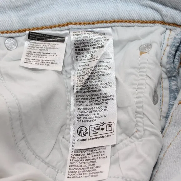 Levi's Womens Premium Wedgie Straight Jeans Size 29x28 Light Wash NWT