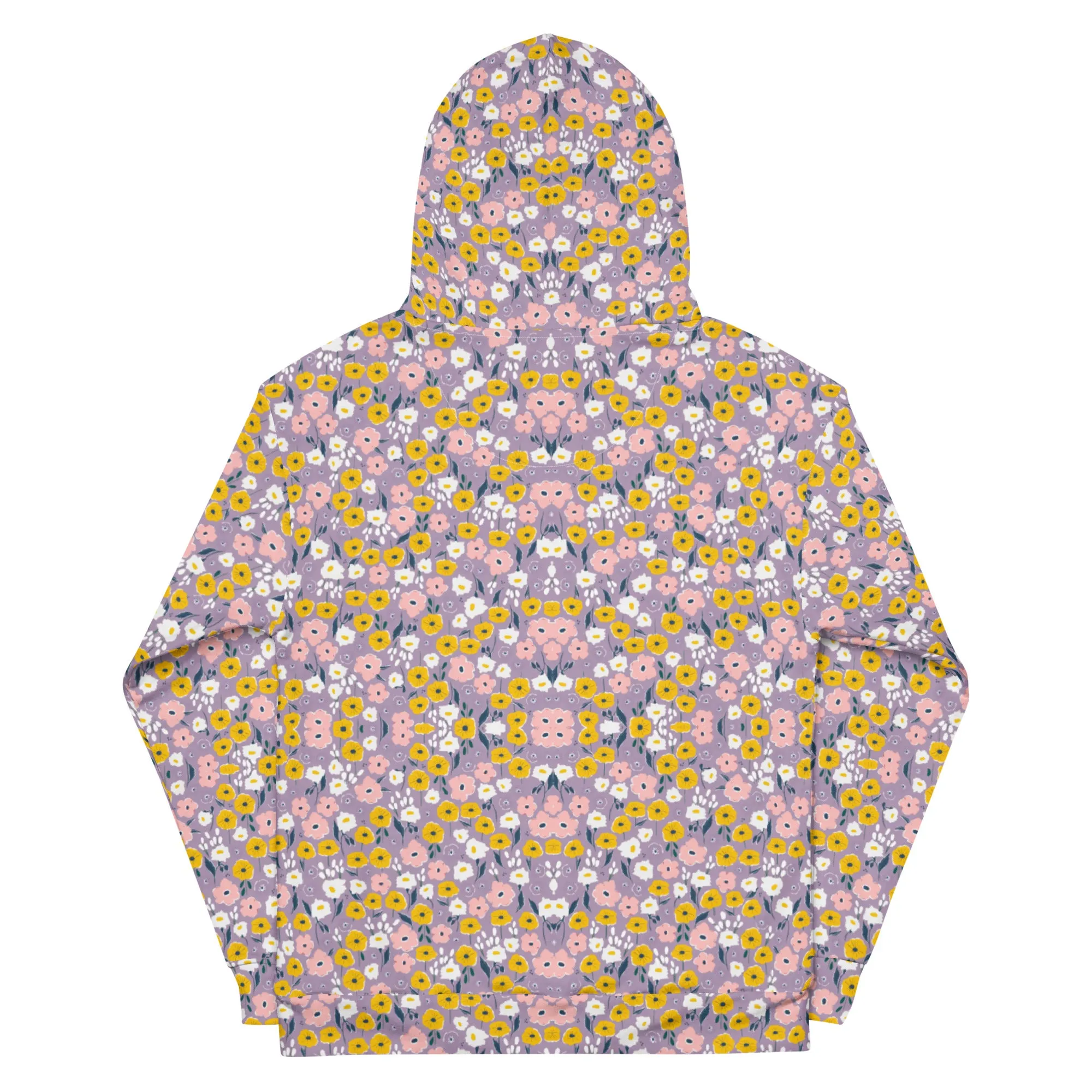 Lilac 90s Floral Eco Hoodie