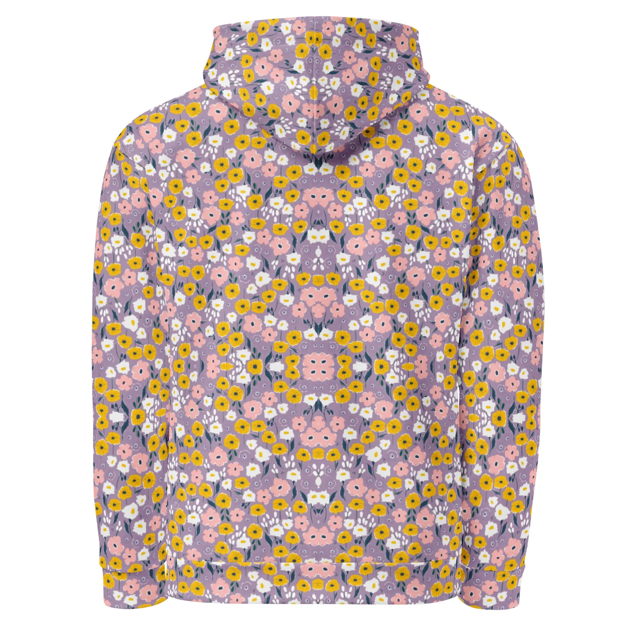 Lilac 90s Floral Eco Hoodie