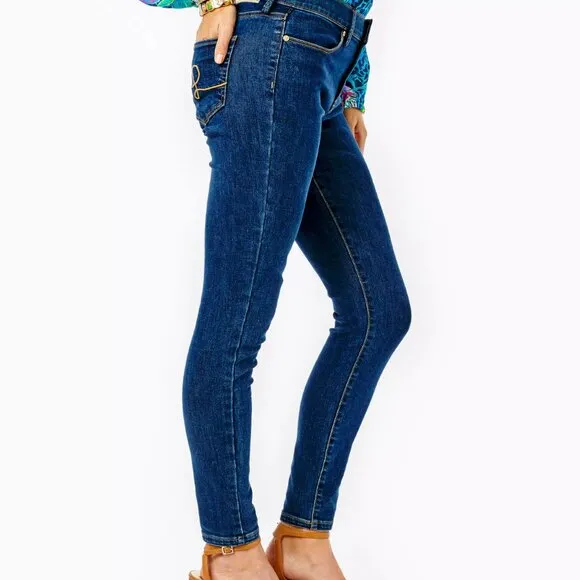 Lilly Pulitzer Eagan Hi-Rise Super Skinny Jeans authentic ankle fit size 6 NWT