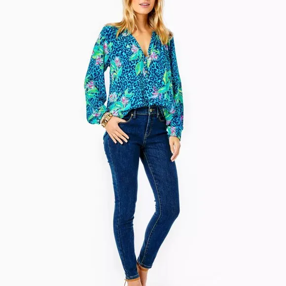 Lilly Pulitzer Eagan Hi-Rise Super Skinny Jeans authentic ankle fit size 6 NWT