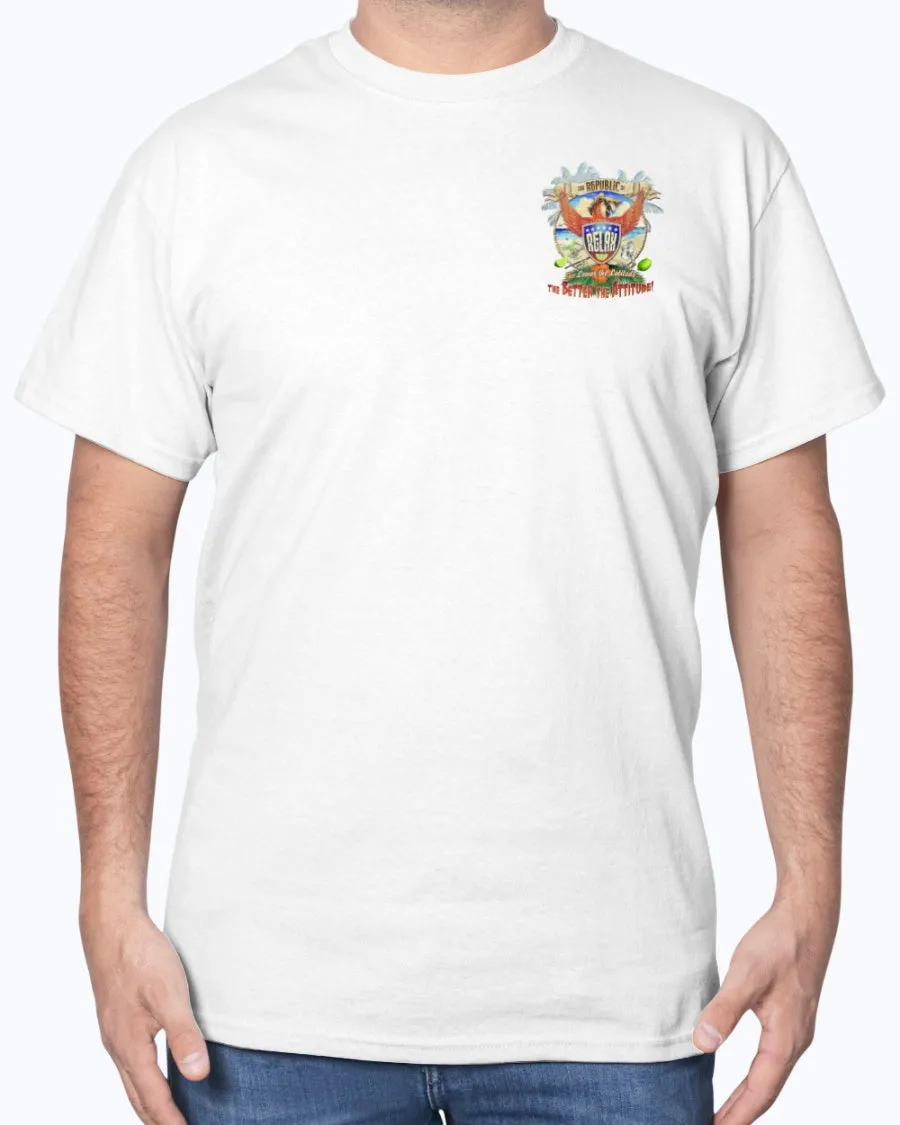Lower the Latitude Better the Attitude Cotton T-shirt w/Logo