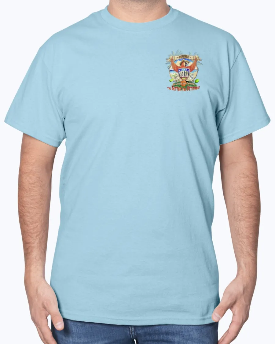 Lower the Latitude Better the Attitude Cotton T-shirt w/Logo
