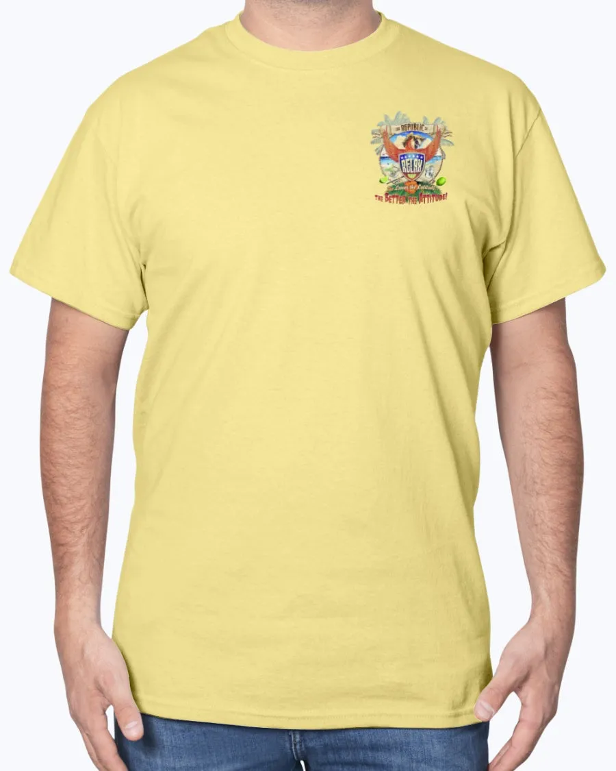 Lower the Latitude Better the Attitude Cotton T-shirt w/Logo