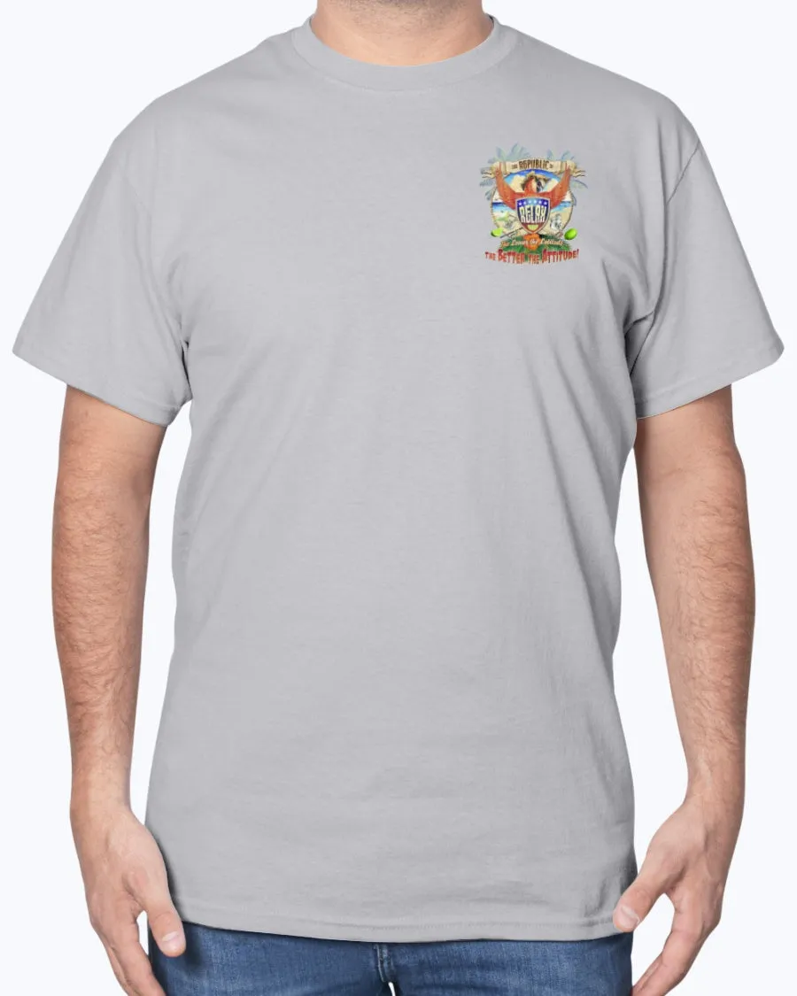 Lower the Latitude Better the Attitude Cotton T-shirt w/Logo