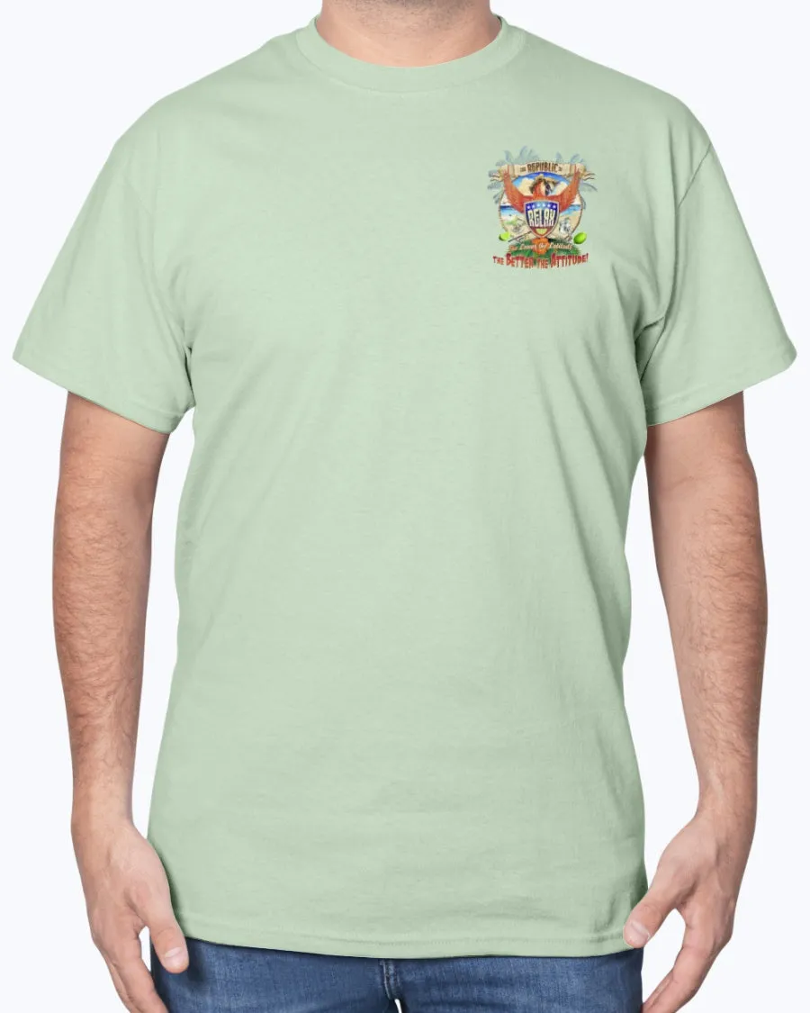 Lower the Latitude Better the Attitude Cotton T-shirt w/Logo