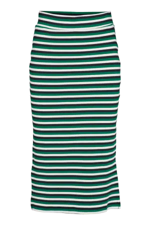 Ludmilla Long Skirt - Green jacket / black / whisper white