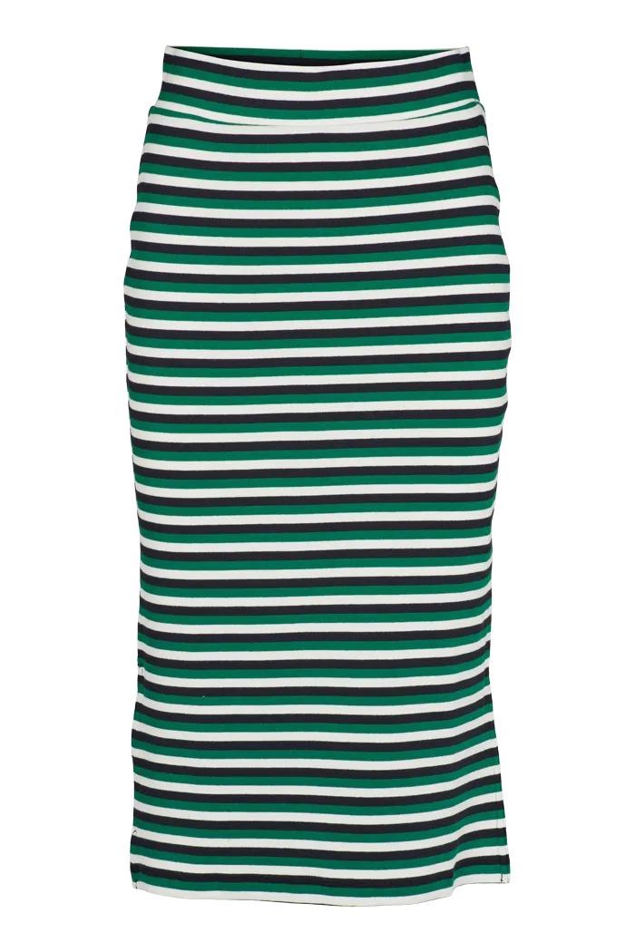 Ludmilla Long Skirt - Green jacket / black / whisper white