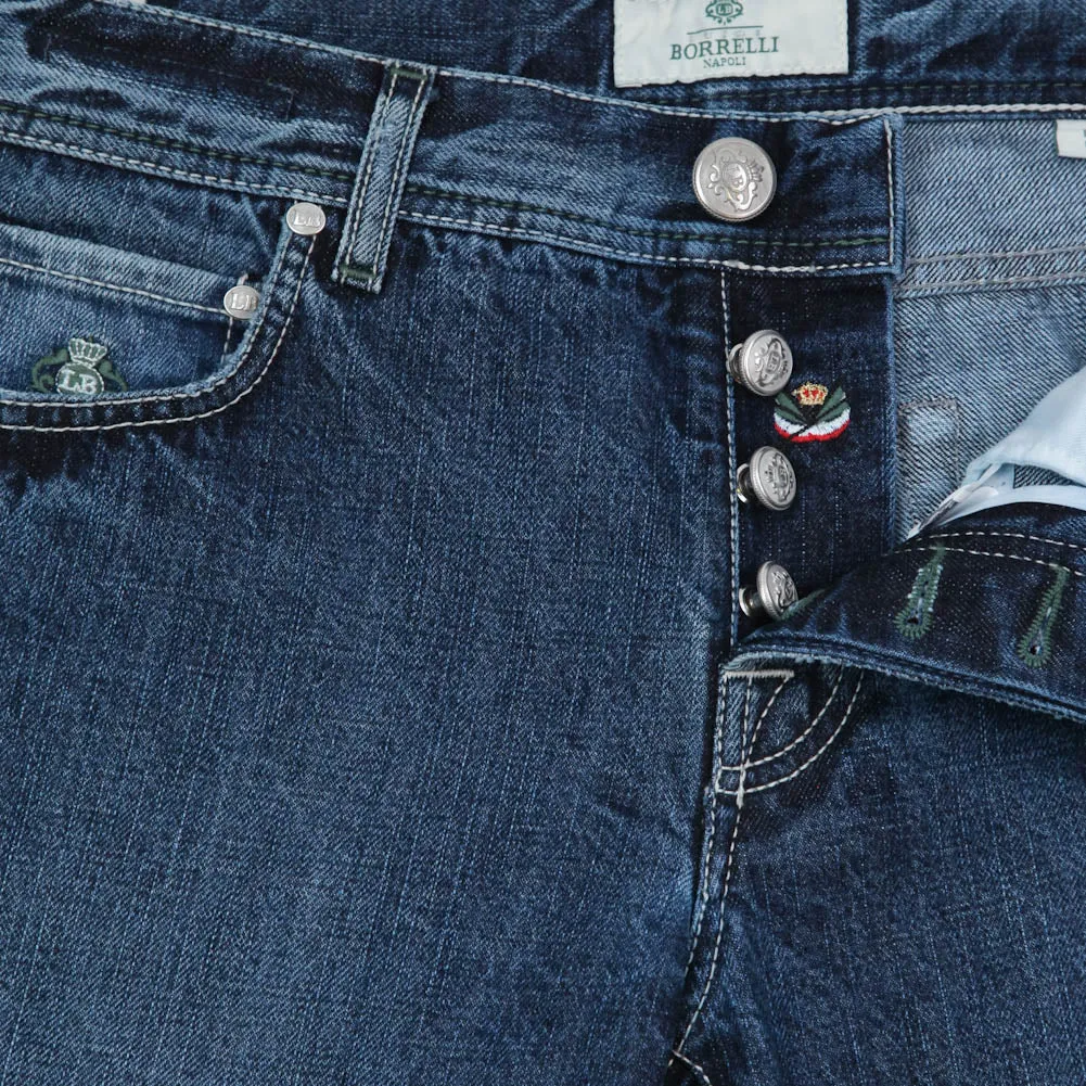 Luigi Borrelli Denim Blue Jeans - Extra Slim - 33 US / 49 EU