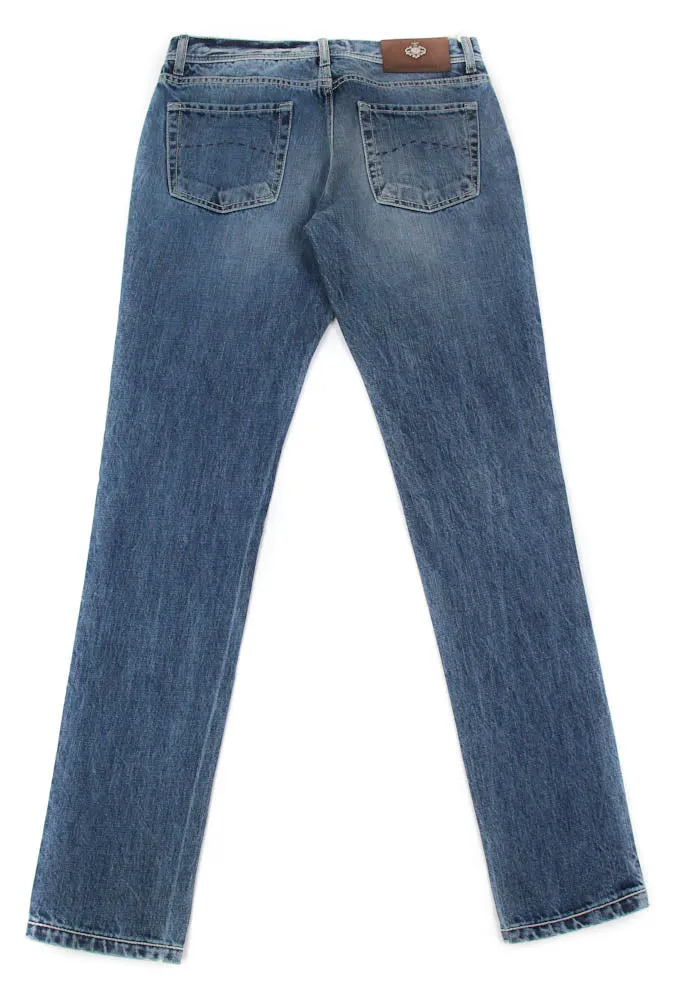 Luigi Borrelli Denim Blue Jeans - Super Slim - 33 US / 49 EU