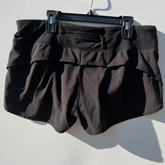LULULEMON black speed shorts 8
