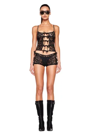 LYSANDRA SHORT - BLACK : LACE