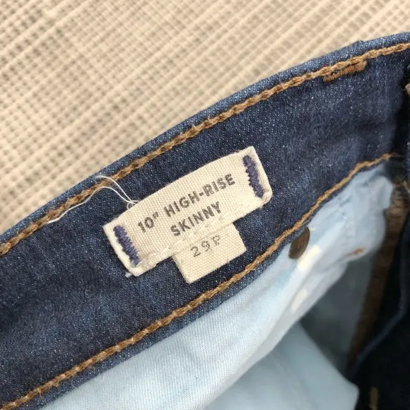 Madewell 29P 10” High Rise Skinny Jeans