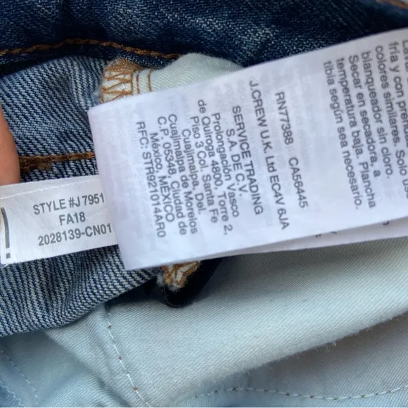 Madewell Classic Straight Jeans in Jade Wash: Knee-Rip Edition J7951