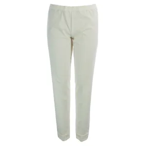 MARINA RINALDI Women's White Oboista Classic Jersey Pants $250 NWT