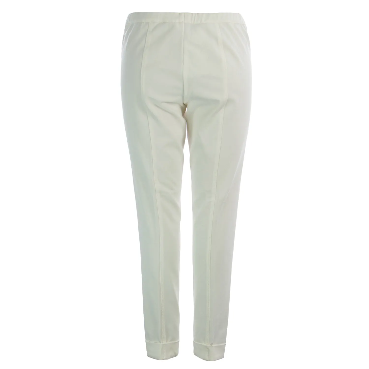 MARINA RINALDI Women's White Oboista Classic Jersey Pants $250 NWT
