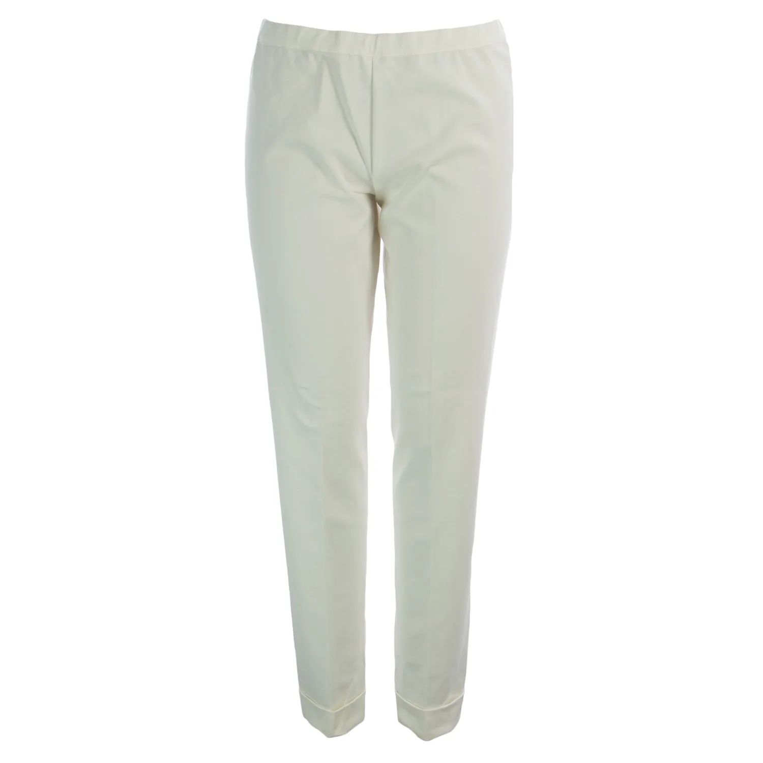 MARINA RINALDI Women's White Oboista Classic Jersey Pants $250 NWT