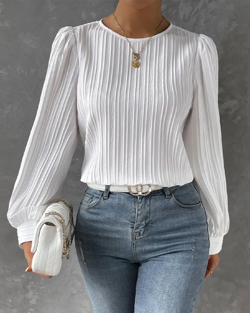 Melissa | Structured Blouse with Lantern Sleeves for Ladies