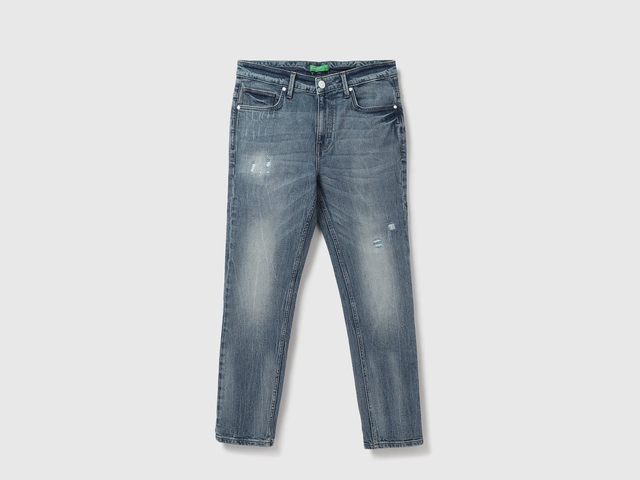 Men Solid Low Crotch Jeans