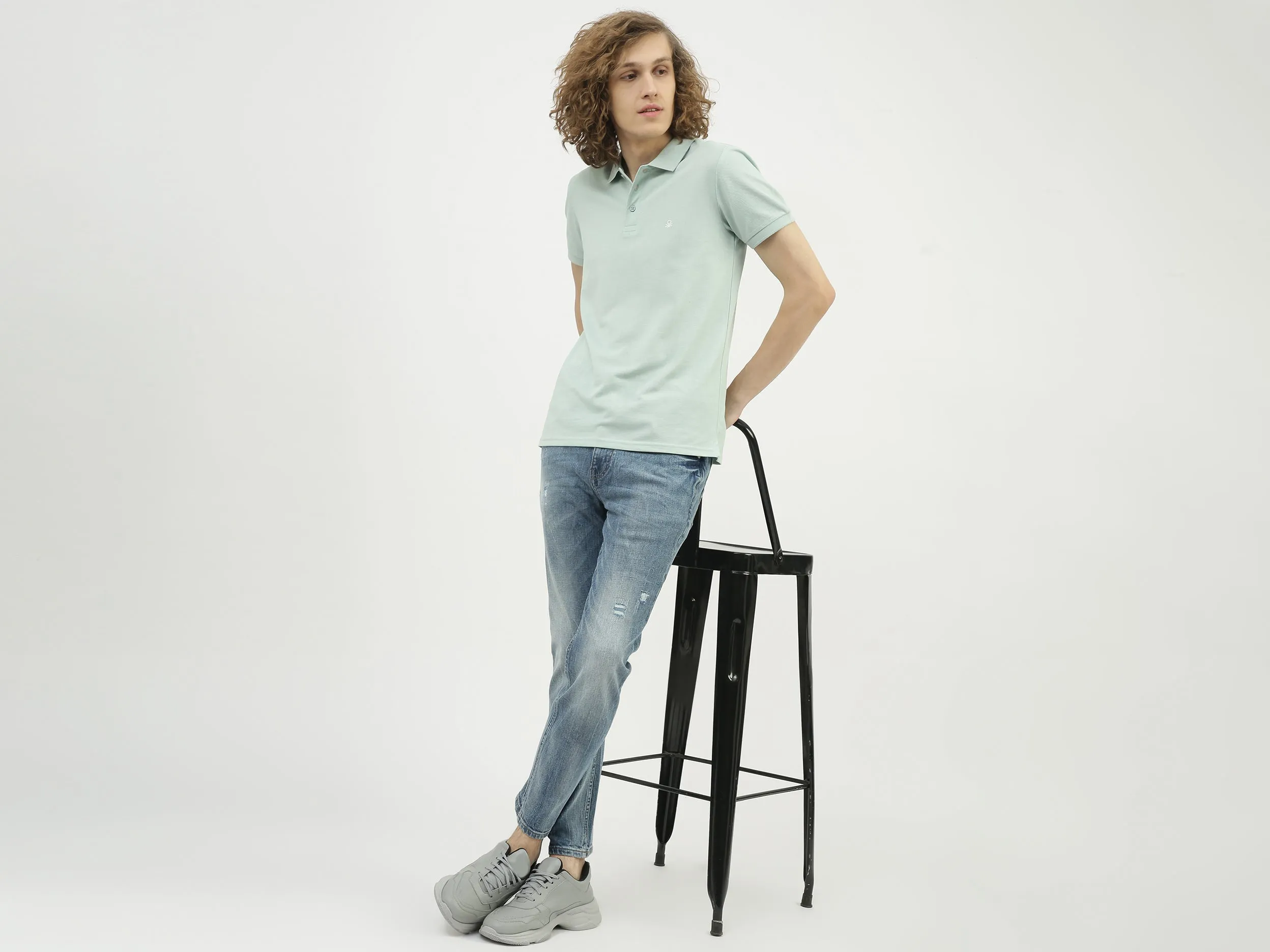 Men Solid Low Crotch Jeans