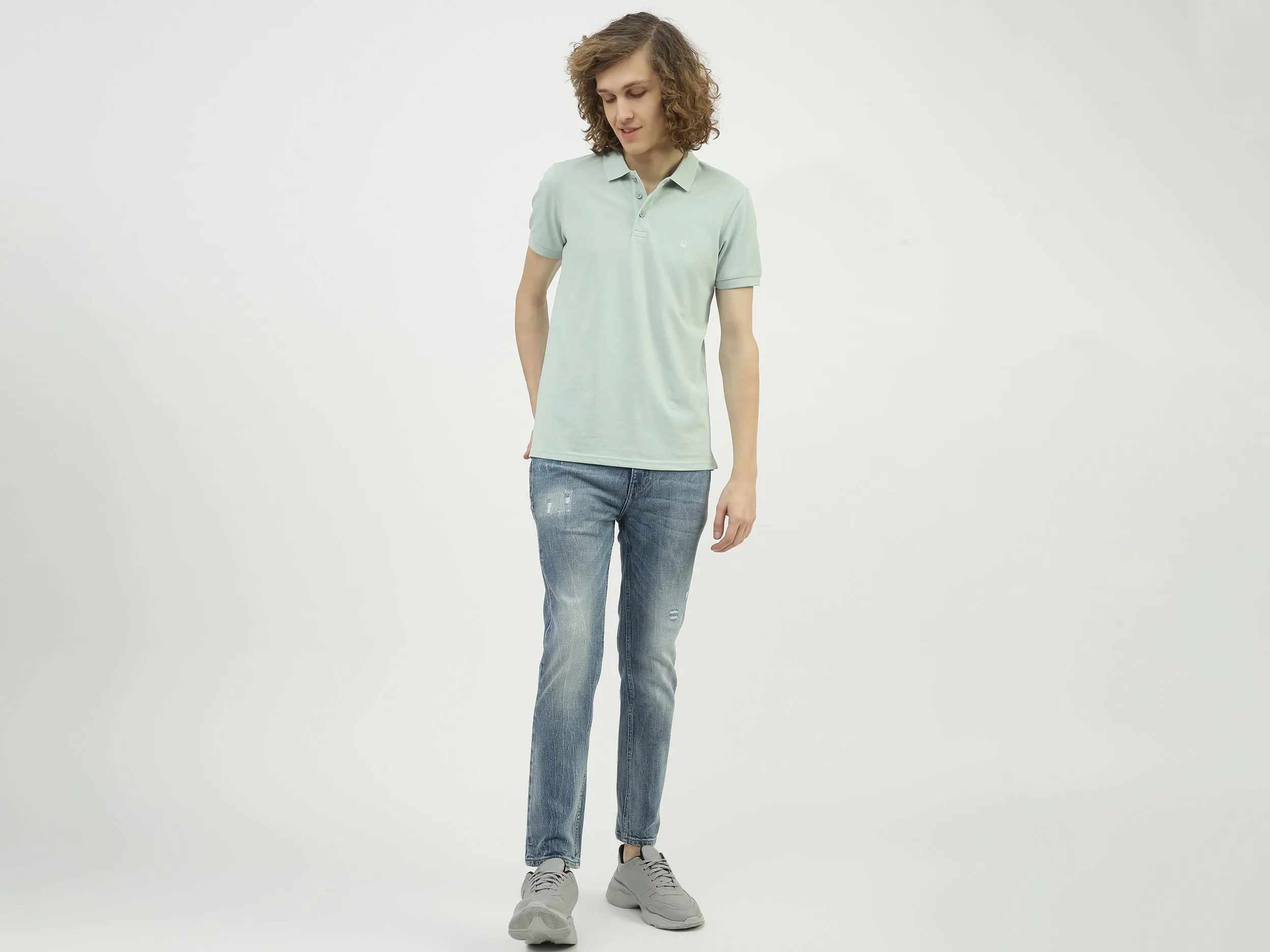 Men Solid Low Crotch Jeans