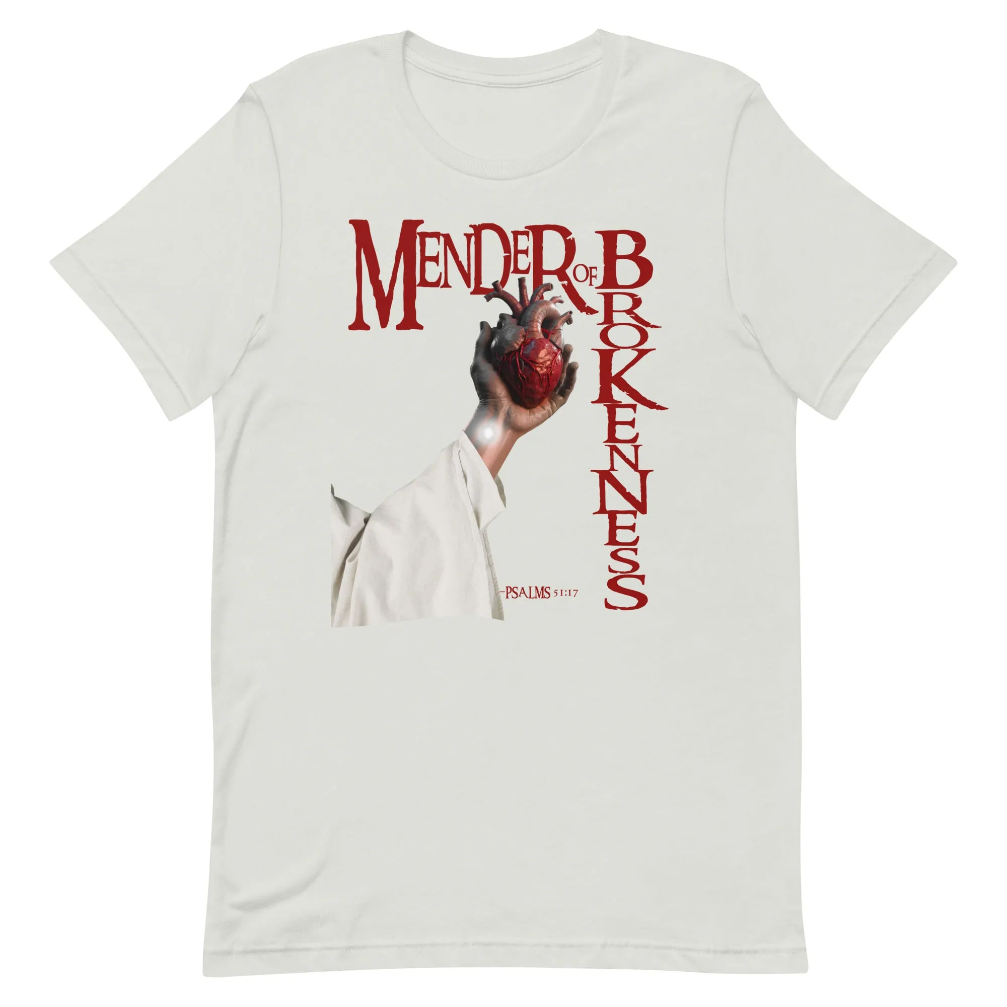 Mender of Brokenness Unisex Adult T-Shirt - Red Text