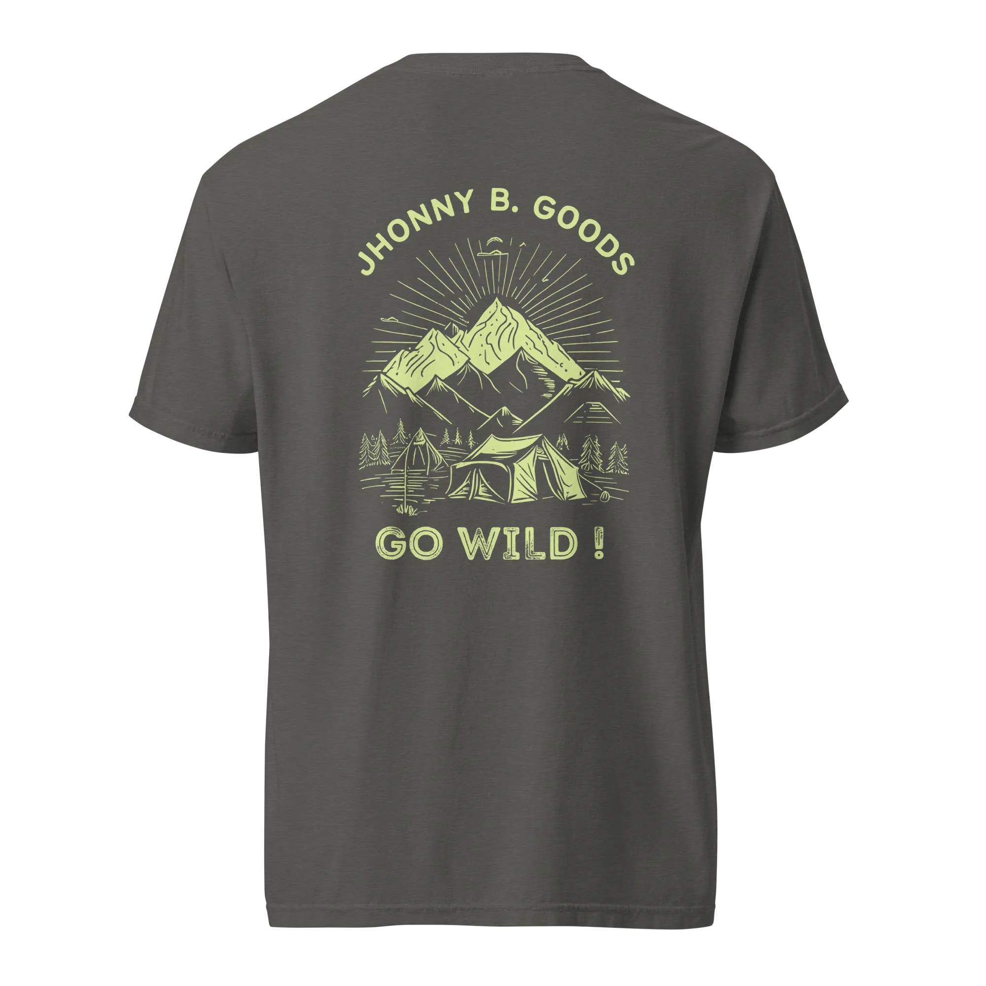 Men's Go Wild garment Emroidered -dyed heavyweight t-shirt