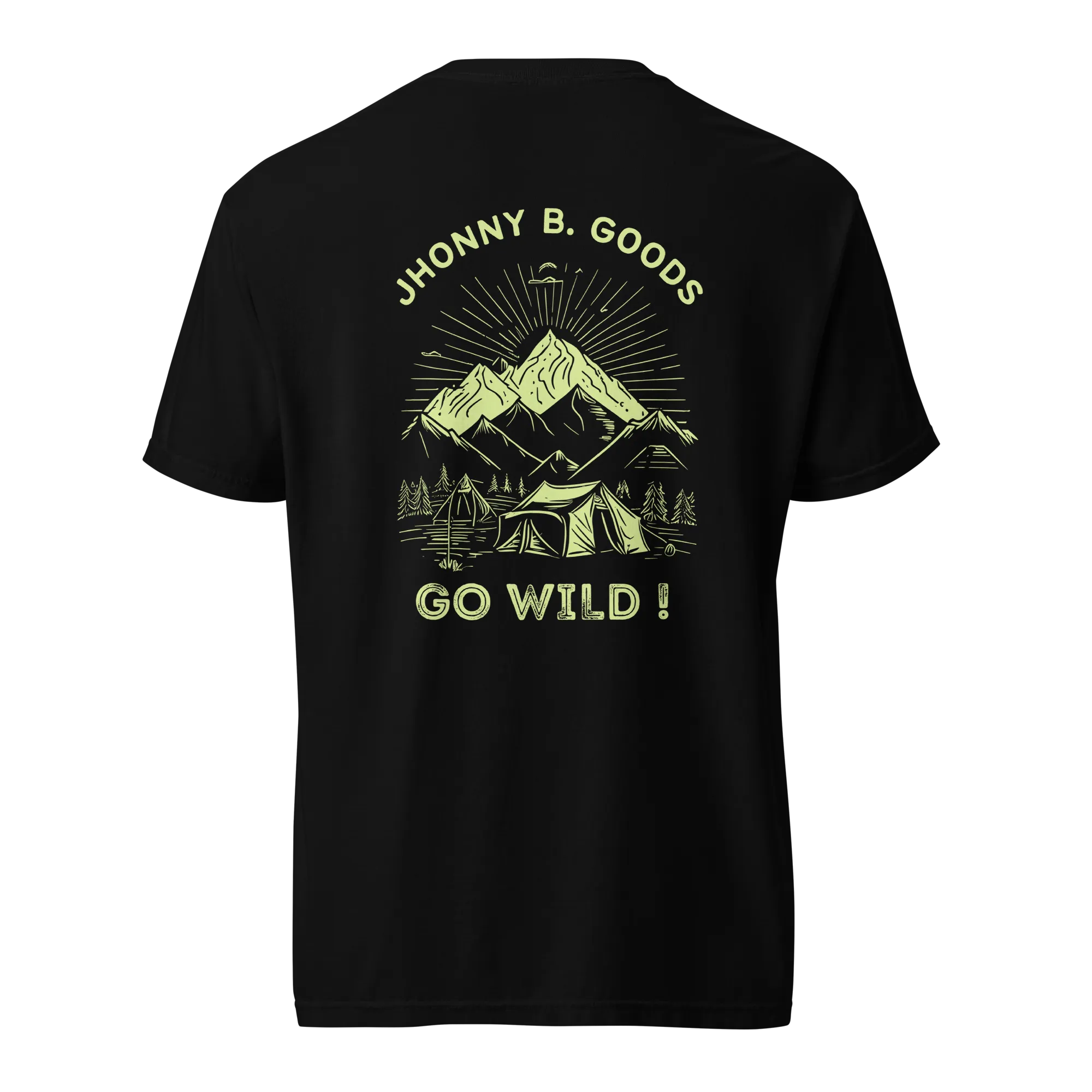 Men's Go Wild garment Emroidered -dyed heavyweight t-shirt
